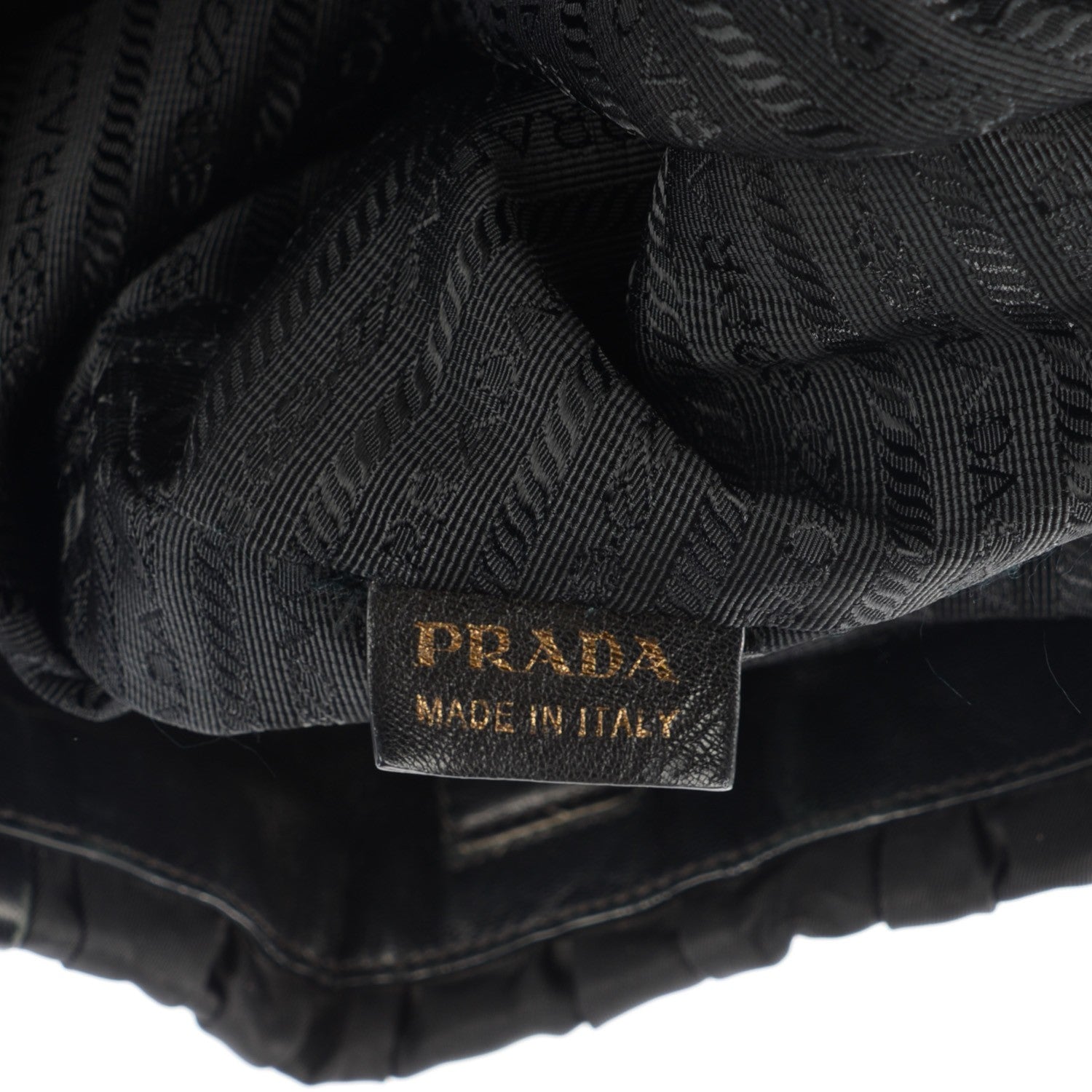 Prada Tessuto Nylon Nappa Gaufre Shoulder Bag Nero Black 9 of 10