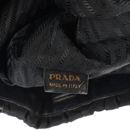 Prada Tessuto Nylon Nappa Gaufre Shoulder Bag Nero Black 9 of 10