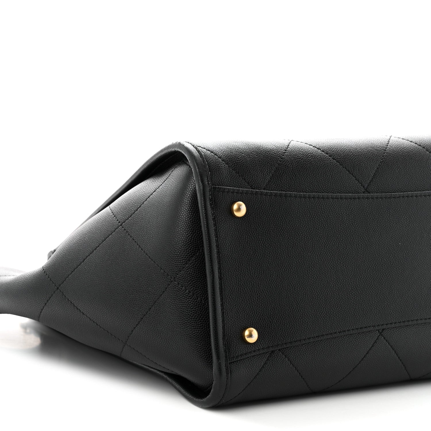 Chanel Caviar Stitched Pocket CC Large Tote Black 10 of 11