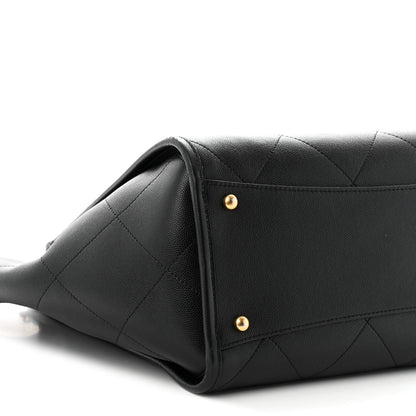 Chanel Caviar Stitched Pocket CC Large Tote Black 10 of 11
