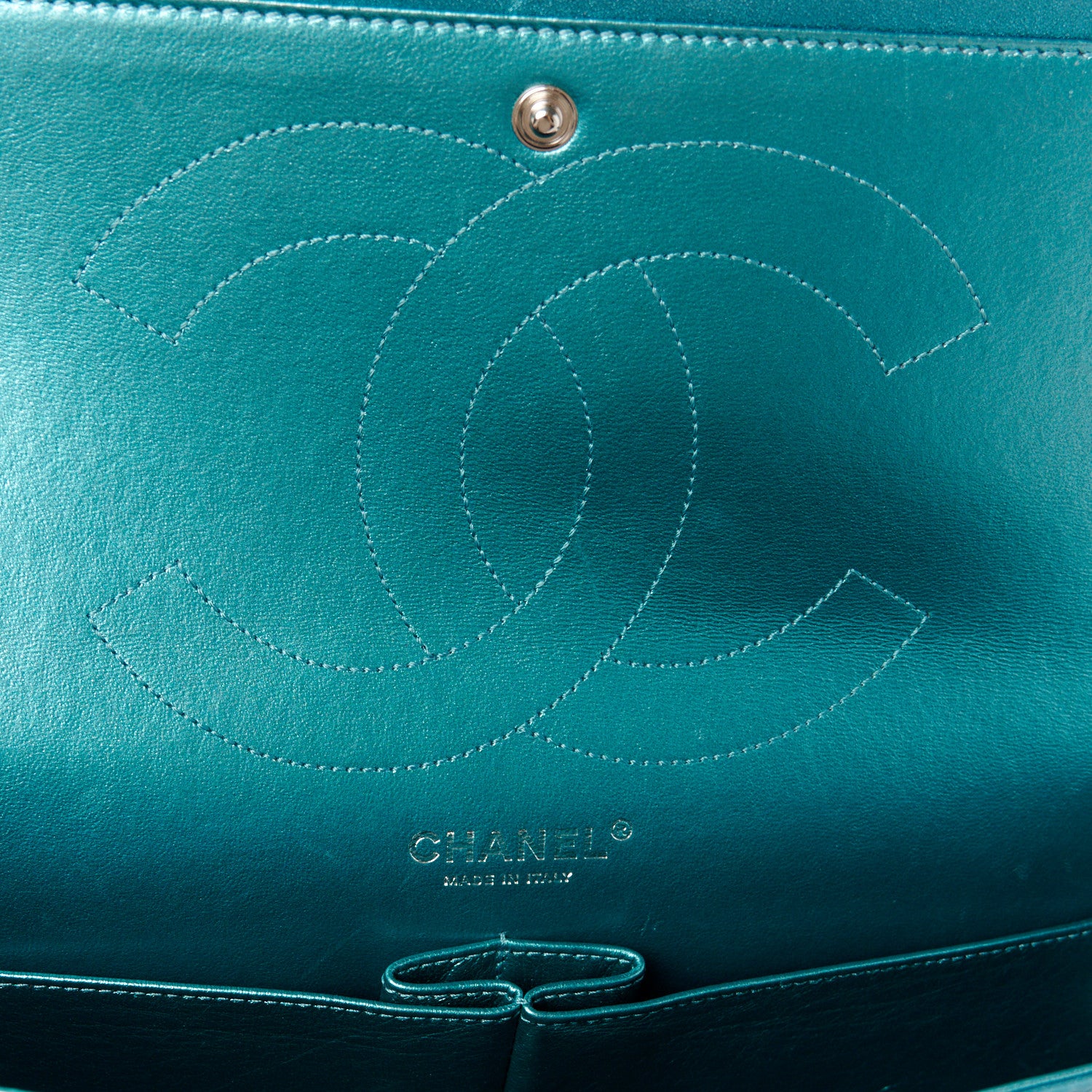 Chanel Metallic Calfskin Quilted 2.55 Reissue Flap 227 Turquoise 6 of 10