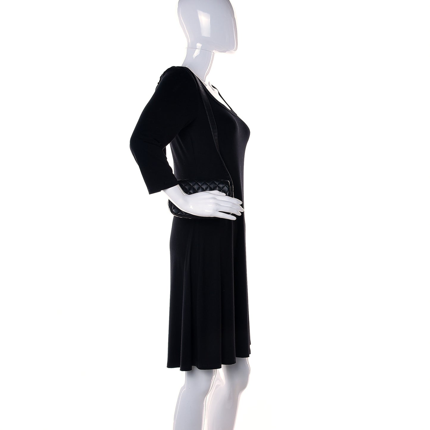 Calfskin Quilted CC Uniform Flap Belt Bag Black