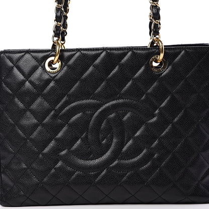 Chanel Caviar Quilted Grand Shopping Tote GST Black 9 of 14