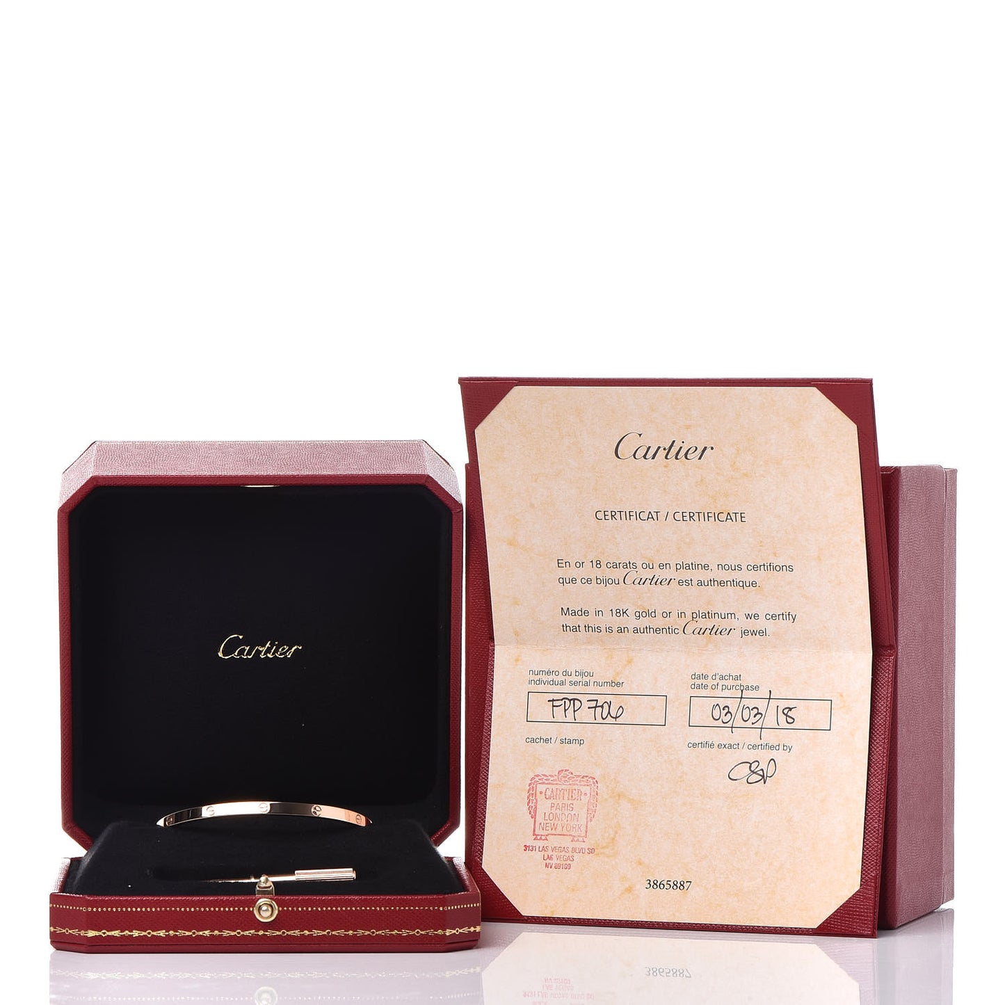 18K Pink Gold Small LOVE Bracelet 18