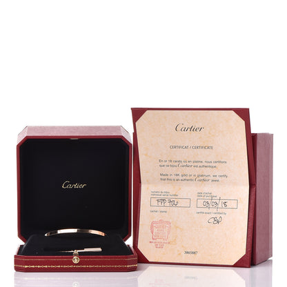 Cartier 18K Pink Gold Small LOVE Bracelet 18 6 of 6