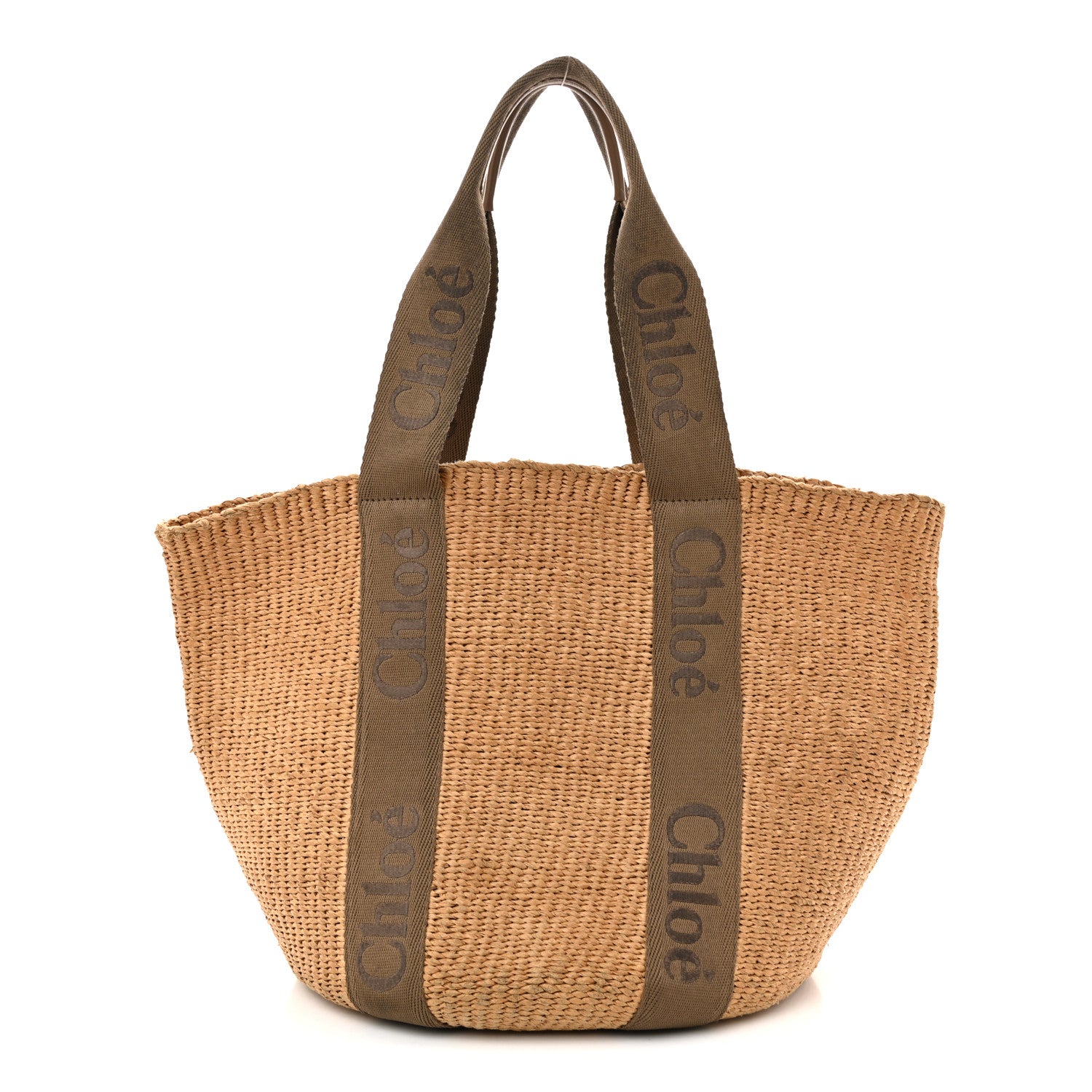 Chloe X MIFUKO Raffia Large Woody Basket Bag Green 1 of 14