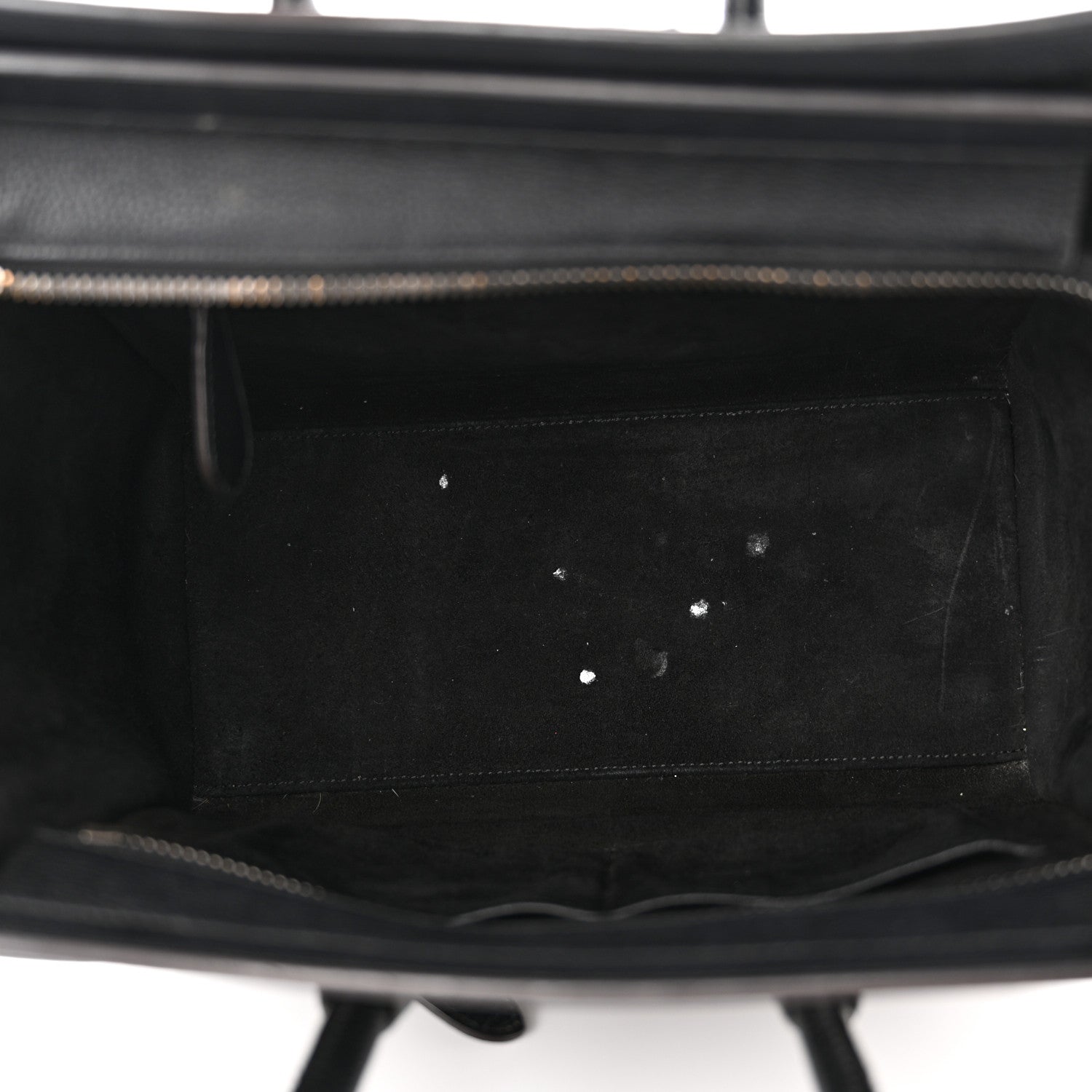 Celine Drummed Calfskin Micro Luggage Black 5 of 20