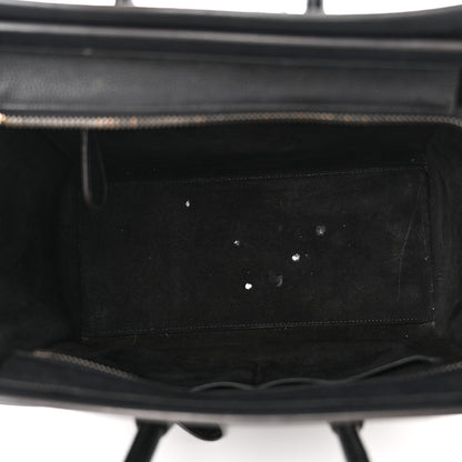 Celine Drummed Calfskin Micro Luggage Black 5 of 20