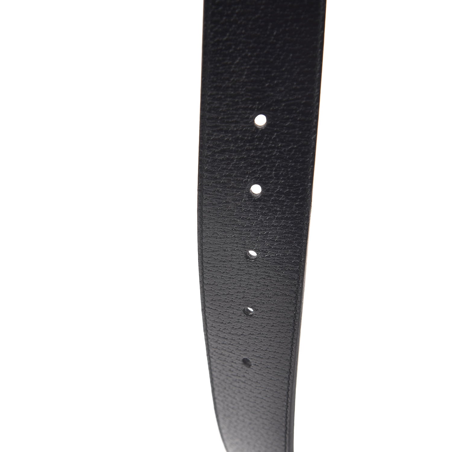 Gucci Textured Dollar Calfskin Nickel Double G 40mm Belt 85 34 Black 6 of 6