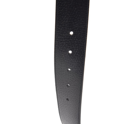 Gucci Textured Dollar Calfskin Nickel Double G 40mm Belt 85 34 Black 6 of 6