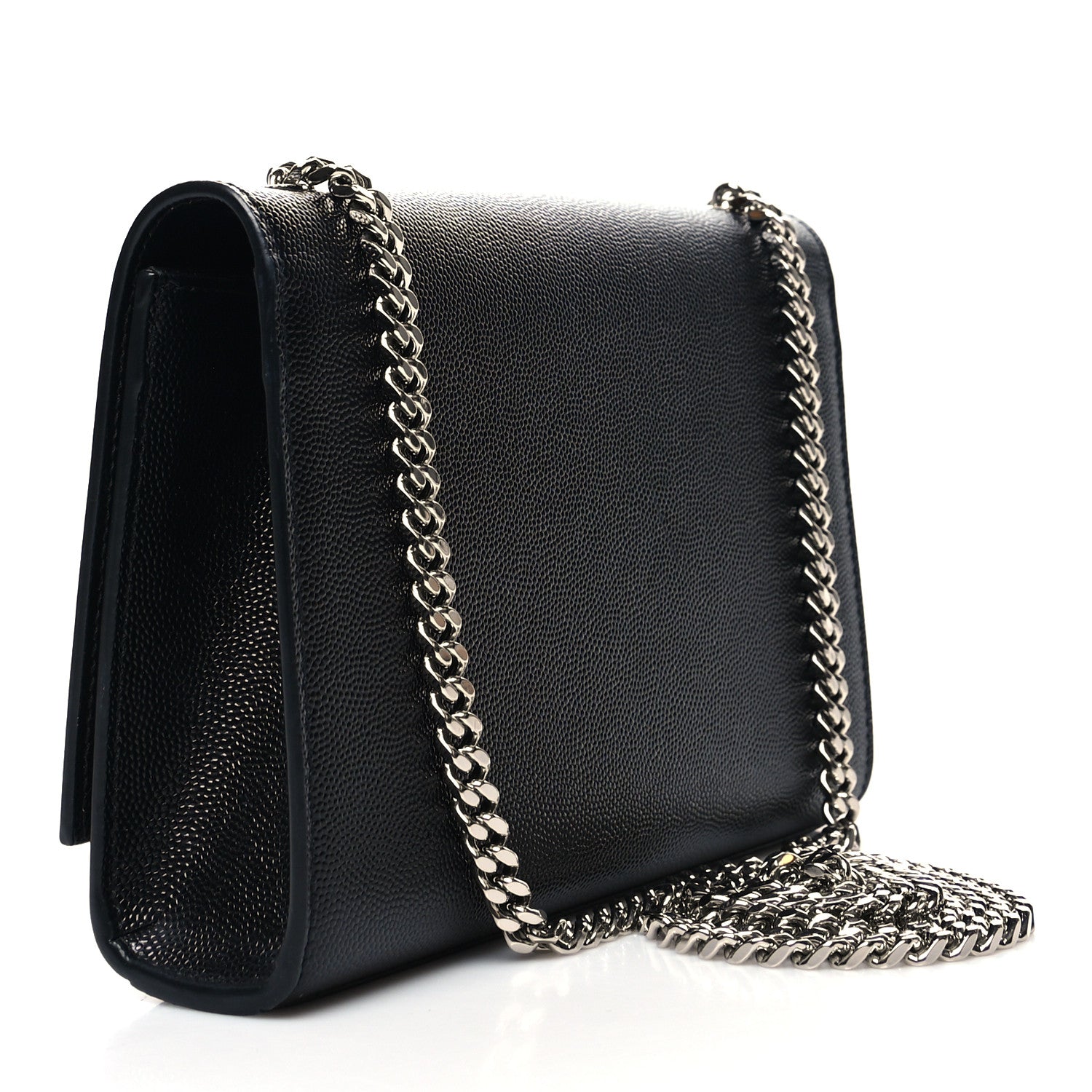 Saint Laurent Grain De Poudre Small Monogram Kate Satchel Black 3 of 10