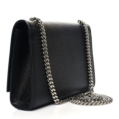 Saint Laurent Grain De Poudre Small Monogram Kate Satchel Black 3 of 10