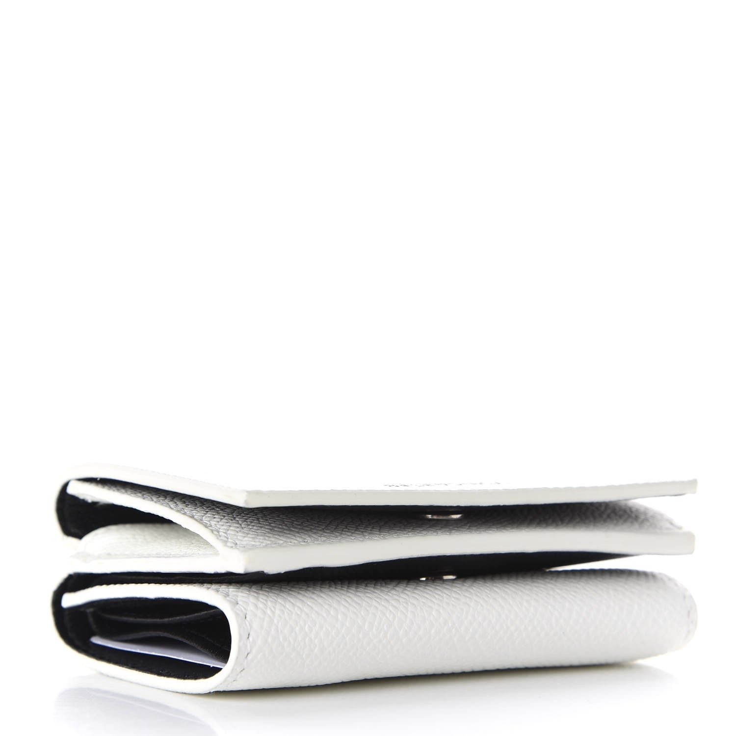 Balenciaga Signature Grained Calfskin Logo Mini Ville Wallet White 4 of 8