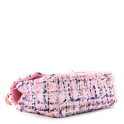 Chanel Tweed Quilted Mini Rectangular Flap Pink Multicolor 4 of 11