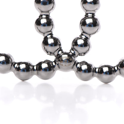 Chanel Pearl Crystal CC Brooch Silver 3 of 4