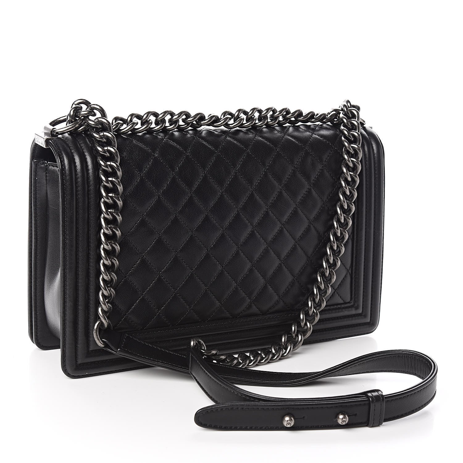 Chanel Lambskin Quilted New Medium Boy Flap Black 3 of 11