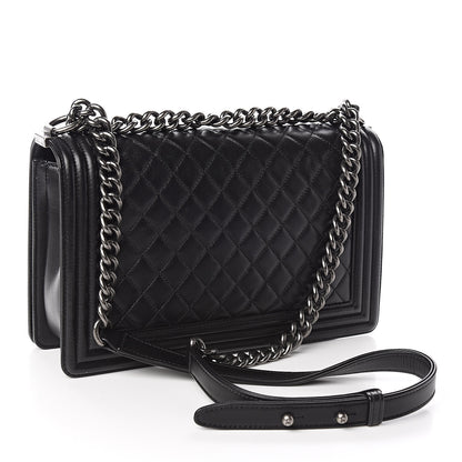 Chanel Lambskin Quilted New Medium Boy Flap Black 3 of 11
