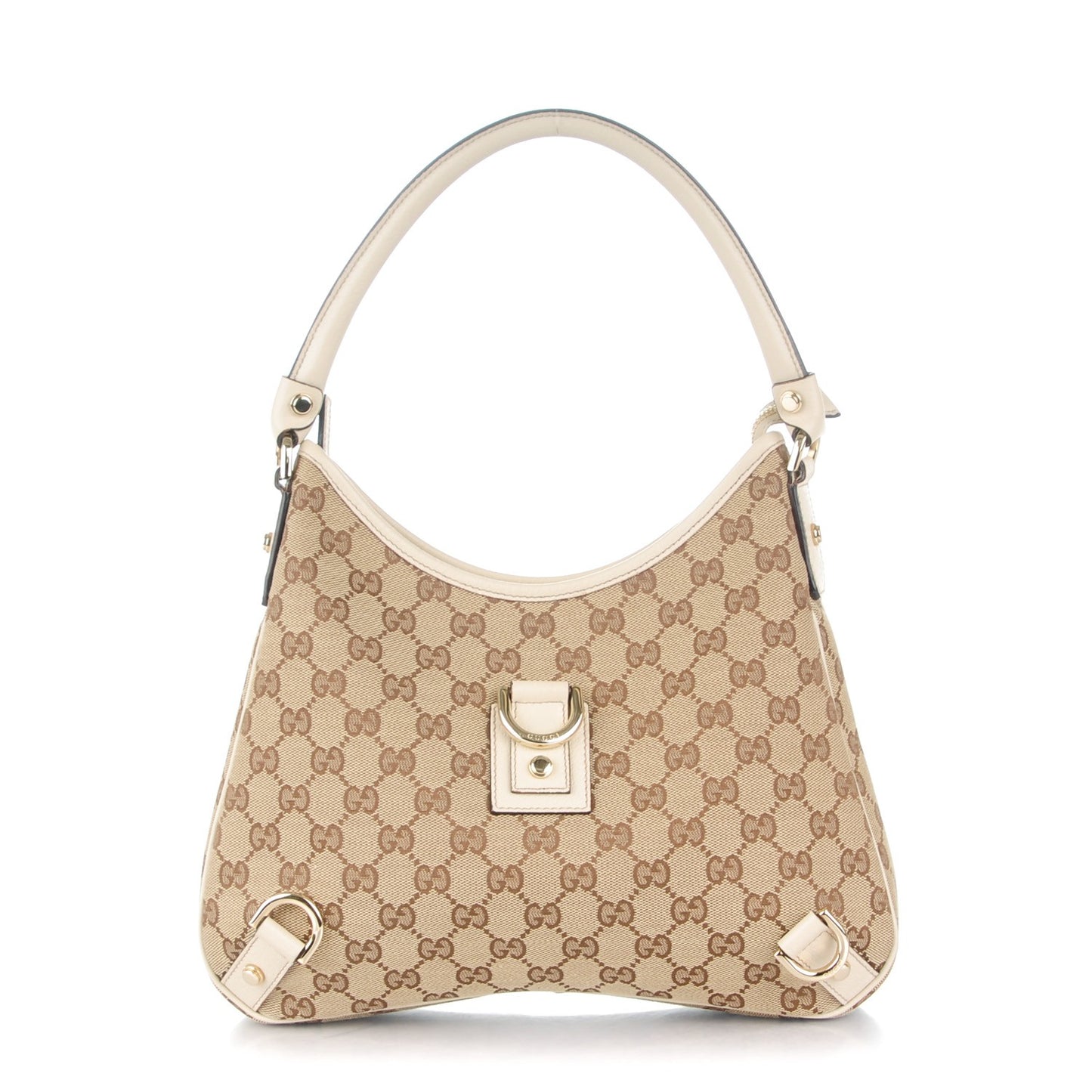 Monogram Medium Abbey D Ring Hobo Off White