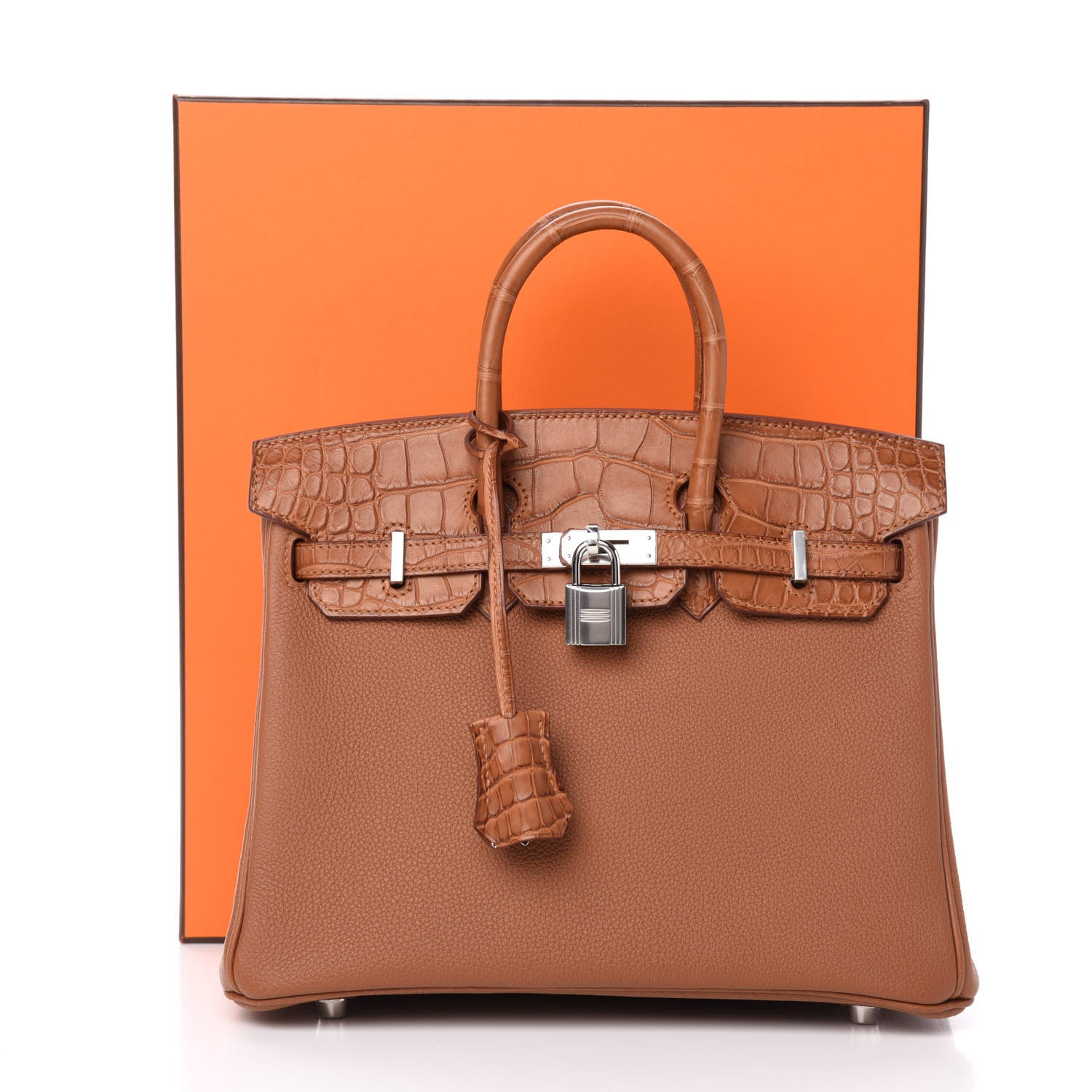 Hermes Togo Matte Alligator Birkin Touch 25 Gold 34 of 34