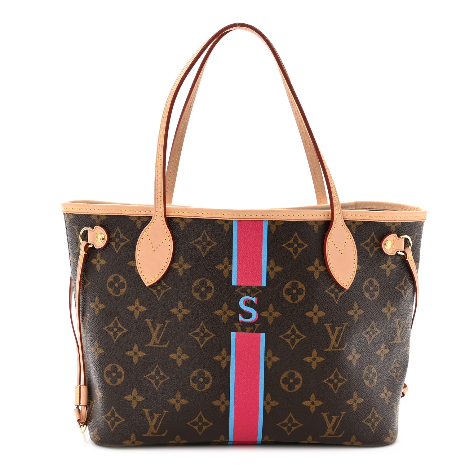 Louis Vuitton Monogram My LV Heritage Neverfull PM Fuchsia Blue Clair 1 of 8