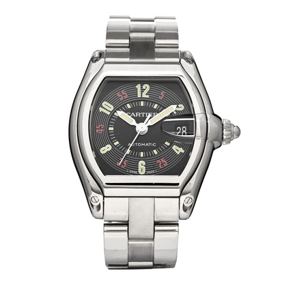 Cartier Stainless Steel 37mm Roadster Automatic Watch Black 1 of 4