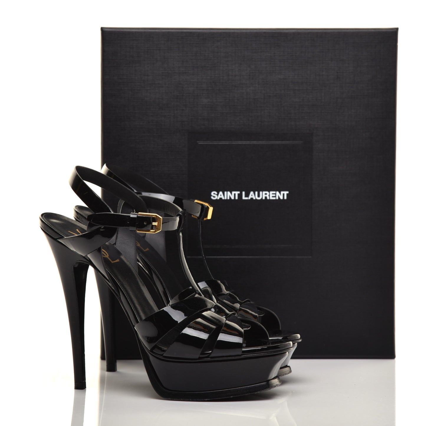 Patent Tribute 105 Platform Sandals 37.5 Black