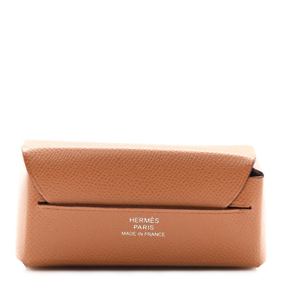 Hermes Grained Madame Calfskin Lipstick Case with Mirror Gold 1 of 8