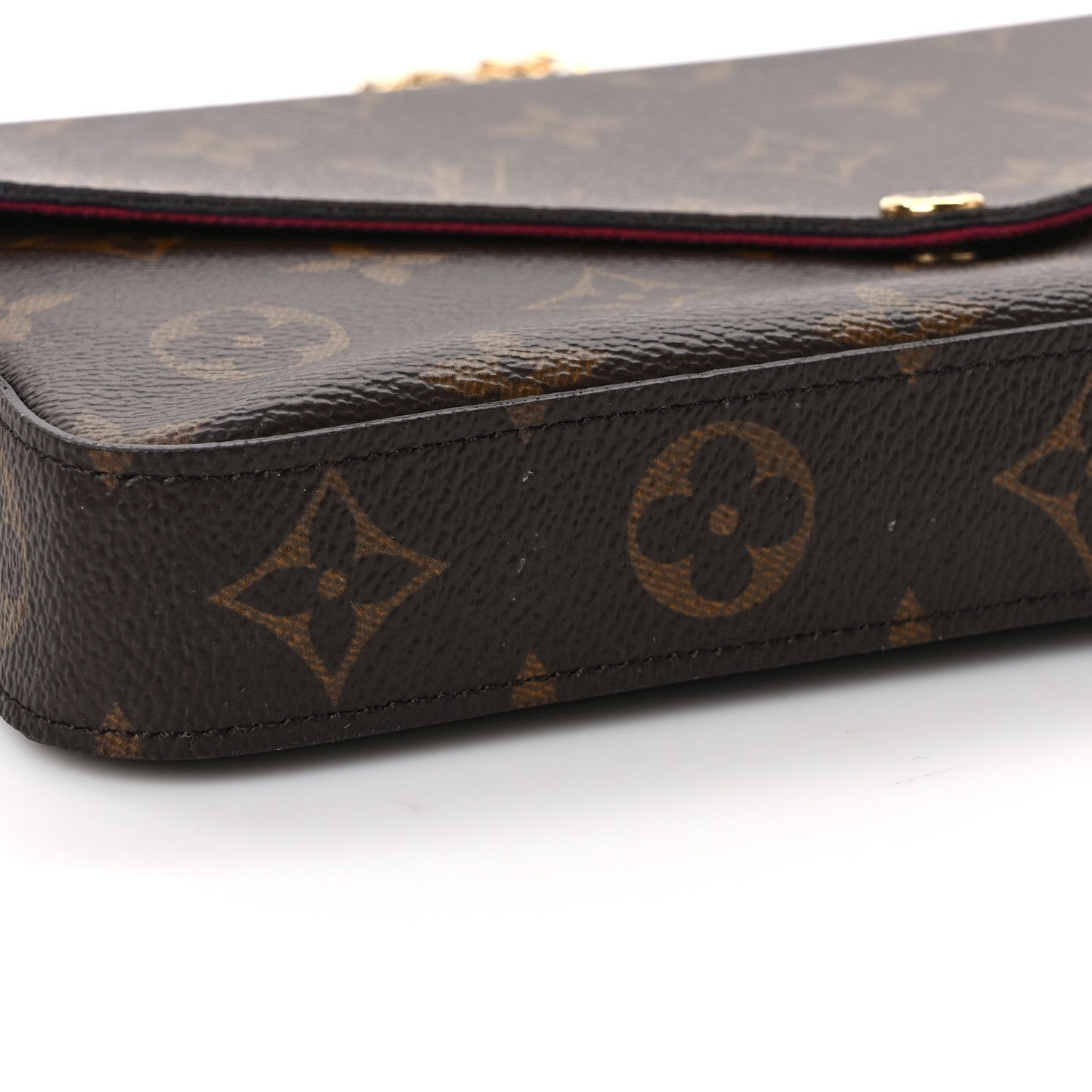 Louis Vuitton Monogram Pochette Felicie Chain Wallet Fuchsia 14 of 15