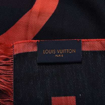 Louis Vuitton Cotton Silk LV Neon Stole Shawl Blue Infini 7 of 8