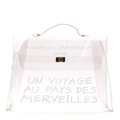 Hermes Vinyl Souvenir De L'Exposition Kelly Transparent 1 of 7