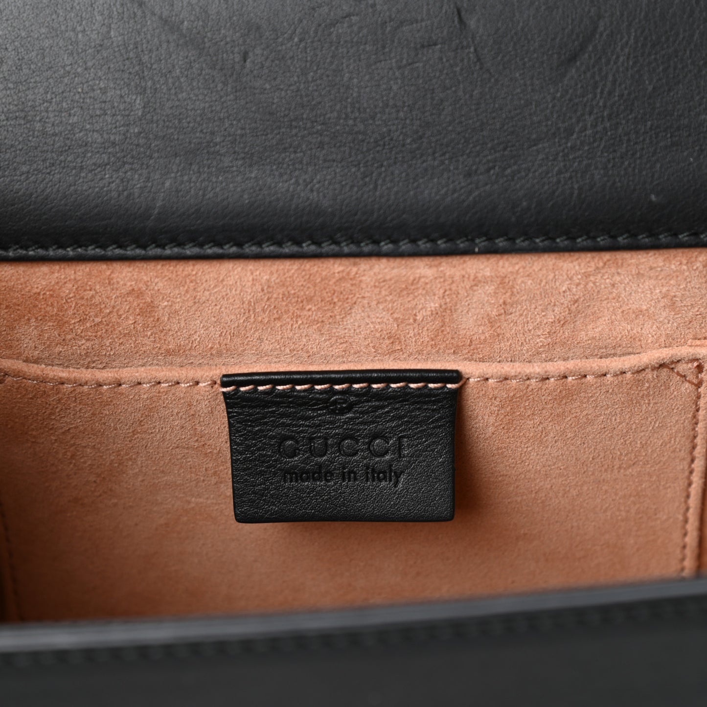 Calfskin Studded Small Padlock Shoulder Bag Black