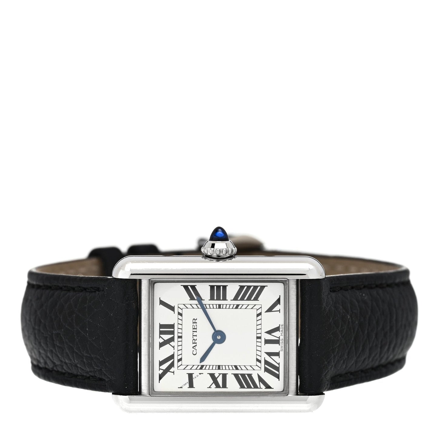 Stainless Steel Calfskin 22mm Must de Cartier Tank Quartz Watch