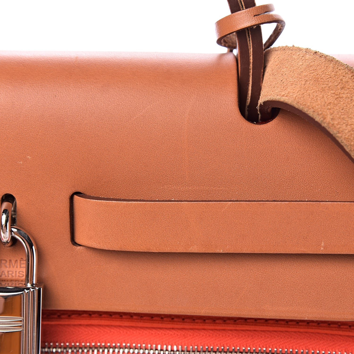 Hermes Vache Hunter Toile Herbag Zip 31 PM Capucine Fauve 11 of 24