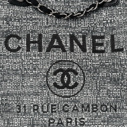 Chanel Canvas Medium Deauville Tote Charcoal 7 of 11