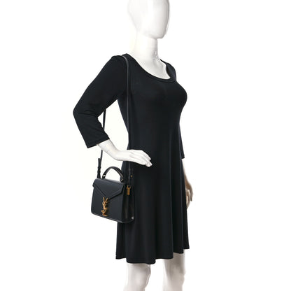 Saint Laurent Grain de Poudre Mini Classic Monogram Cassandra Top Handle Black 2 of 8