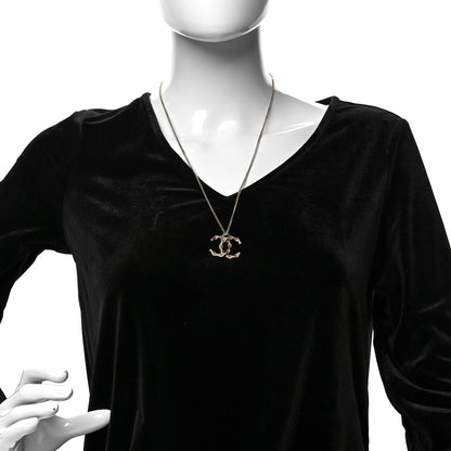 Chanel Enamel Twisted CC Pendant Necklace Gold Red 2 of 5