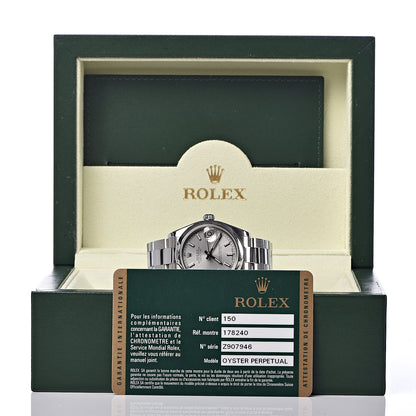 Rolex Stainless Steel 31mm Oyster Perpetual Datejust Watch Silver 178240 7 of 7