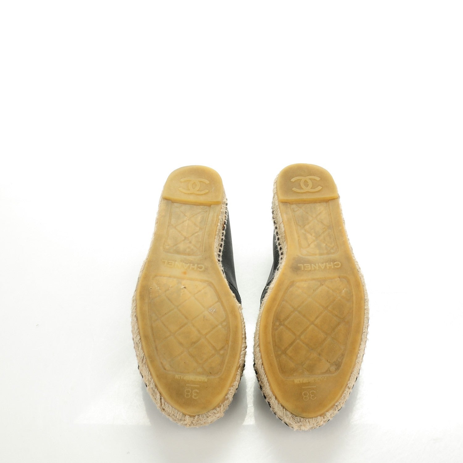 Chanel Canvas CC Espadrilles 38 Black 5 of 10