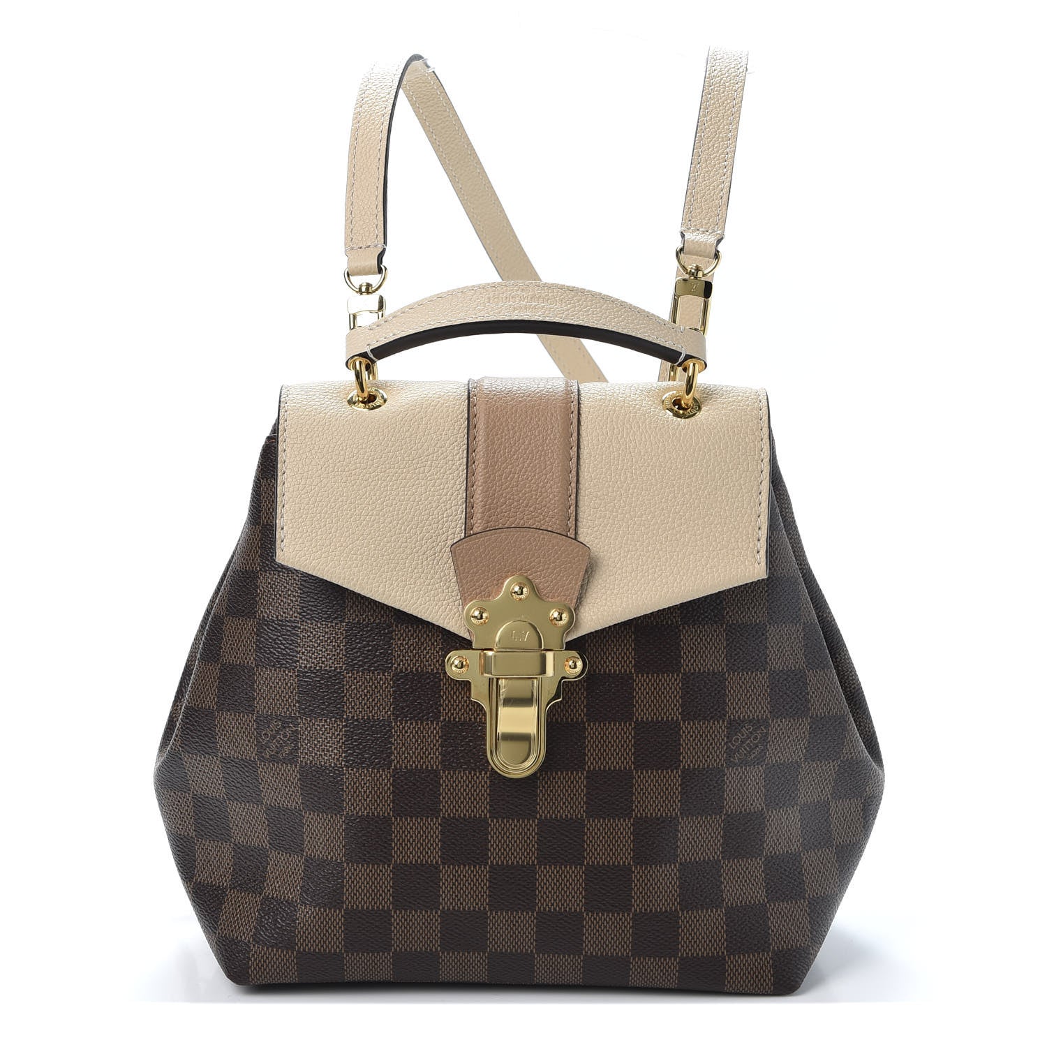Louis Vuitton Damier Ebene Clapton Backpack Creme 1 of 8