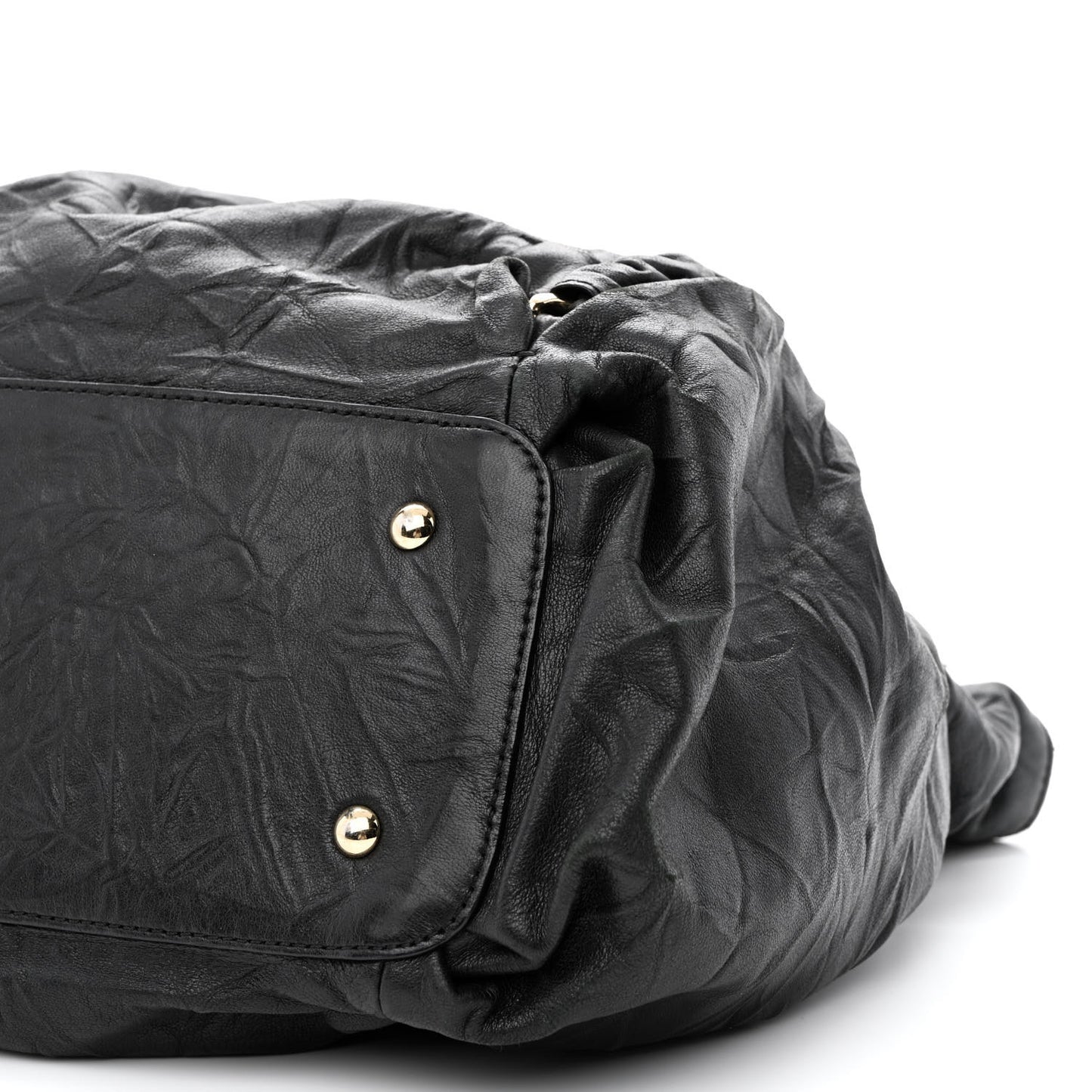 Calfskin Chain Hobo Black