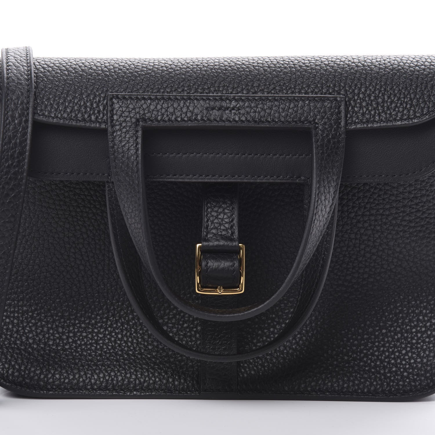 Hermes Taurillon Clemence Halzan 25 Black 12 of 13