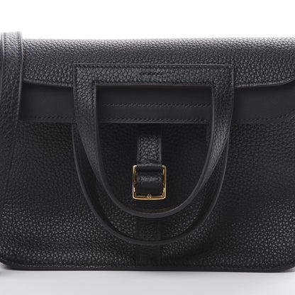 Hermes Taurillon Clemence Halzan 25 Black 12 of 13