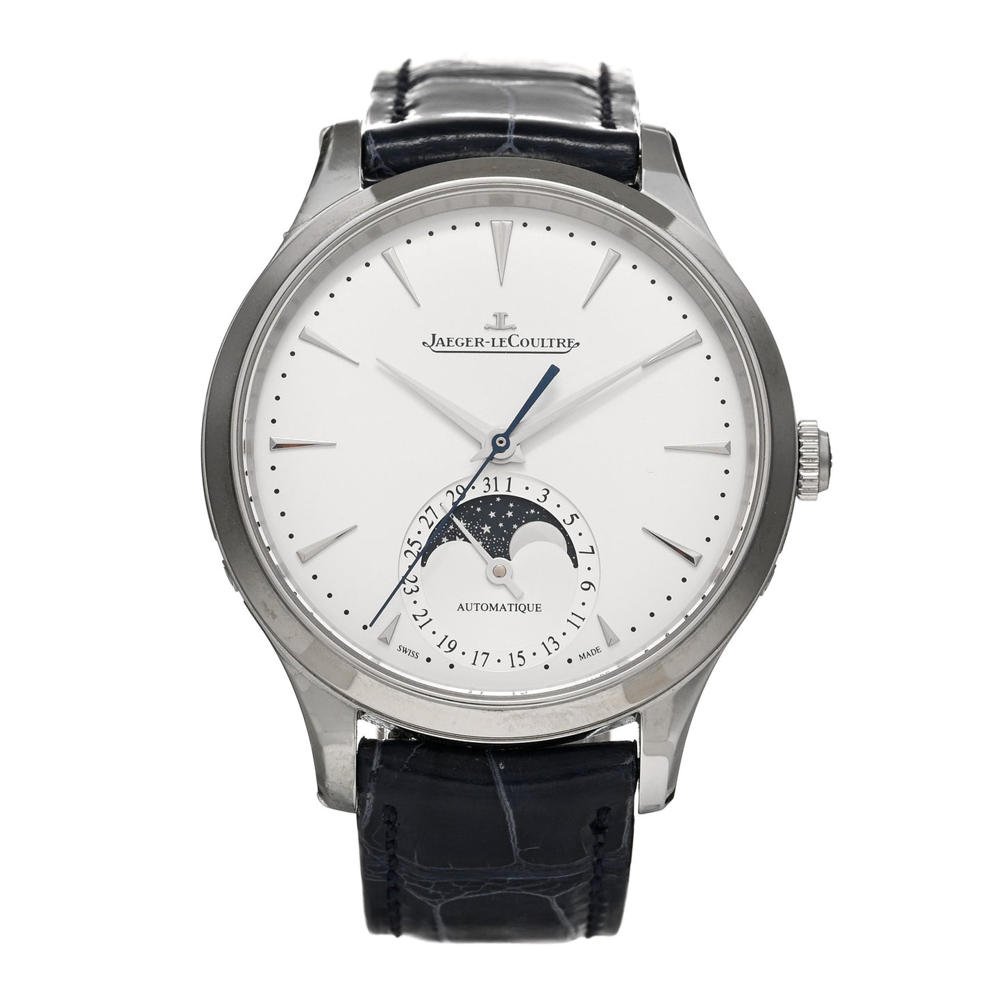 Stainless Steel Alligator 36mm Master Ultra Thin Moon Automatic Watch Q1248420