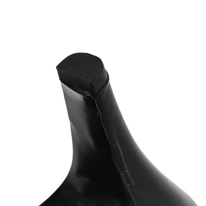 Chanel Lambskin Grosgrain Cap Toe CC Pumps 37.5 Black 14 of 14