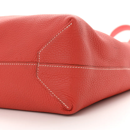 Hermes Taurillon Clemence Double Sens Reversible Tote 36 Sanguine Rose Jaipur 16 of 21