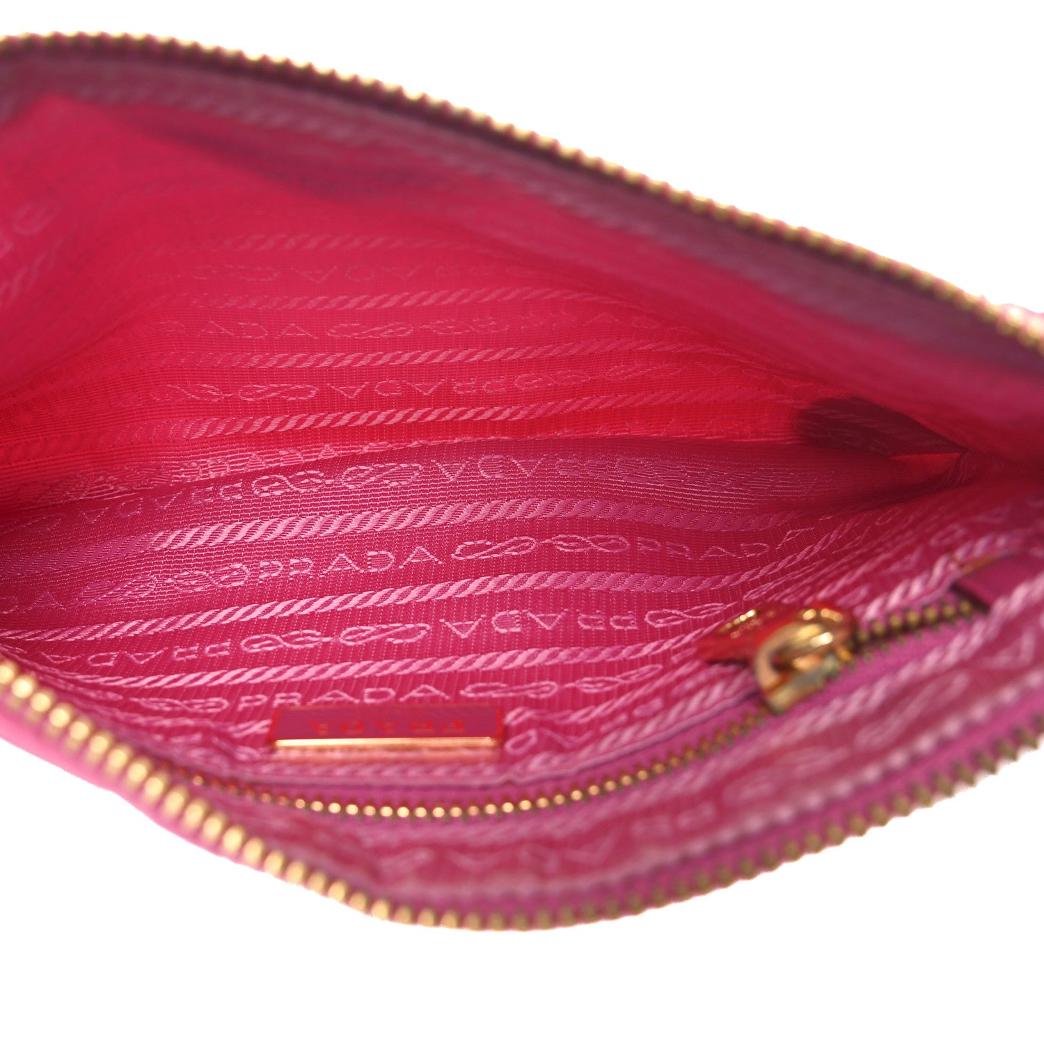 Prada Tessuto Nylon Saffiano Wristlet Fuxia 5 of 6