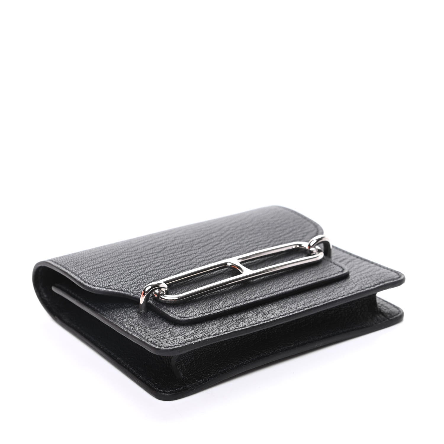 Hermes Chevre Mysore Roulis Slim Wallet Black 4 of 9