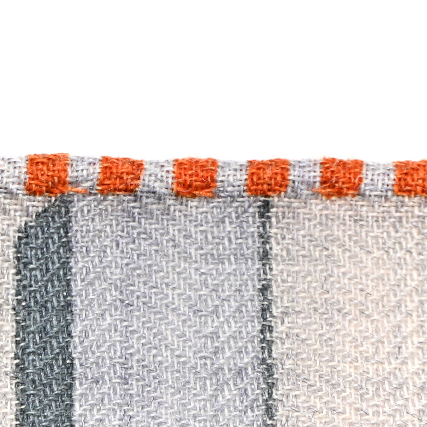 Cashmere Silk Horse Club Shawl 140 Gris Chine Orange