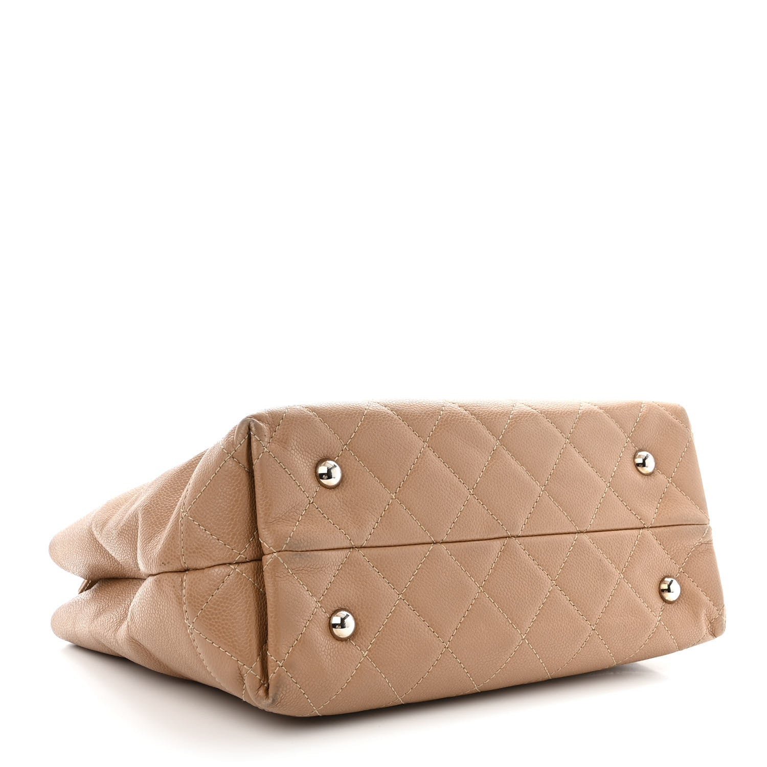 Chanel Caviar Medium Soft CC Top Handle Tote Dark Beige 4 of 18