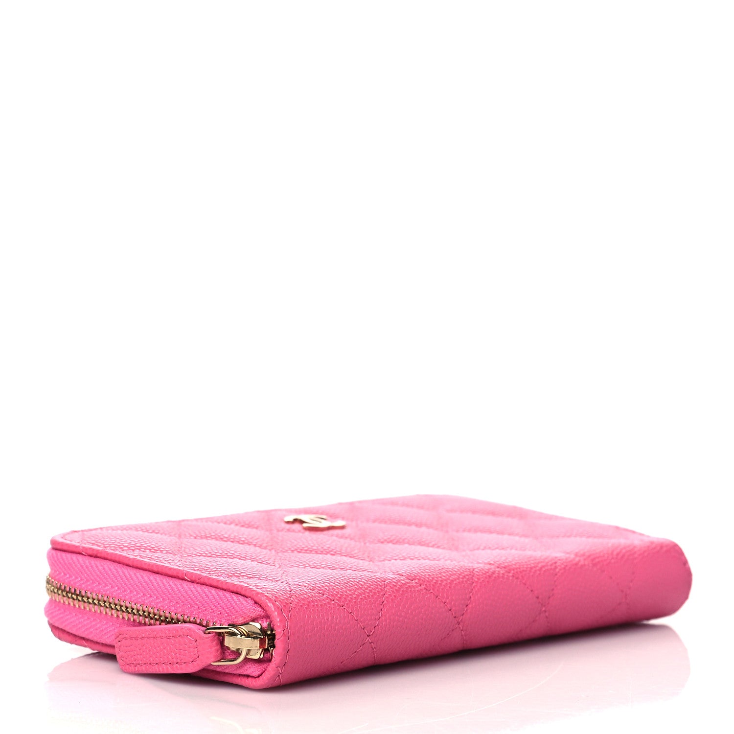 Chanel Caviar Quilted Medium Zip Around Wallet Pink 4 of 10